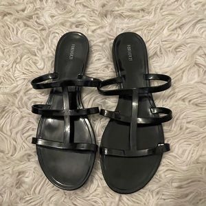Forever 21 Black Jelly Sandals